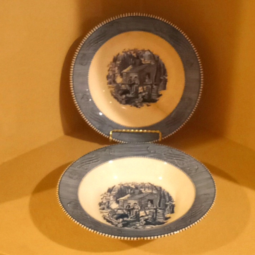 VTG- Currier & Ives by Royal Maple Sugaring- 2 Bowl Bundle